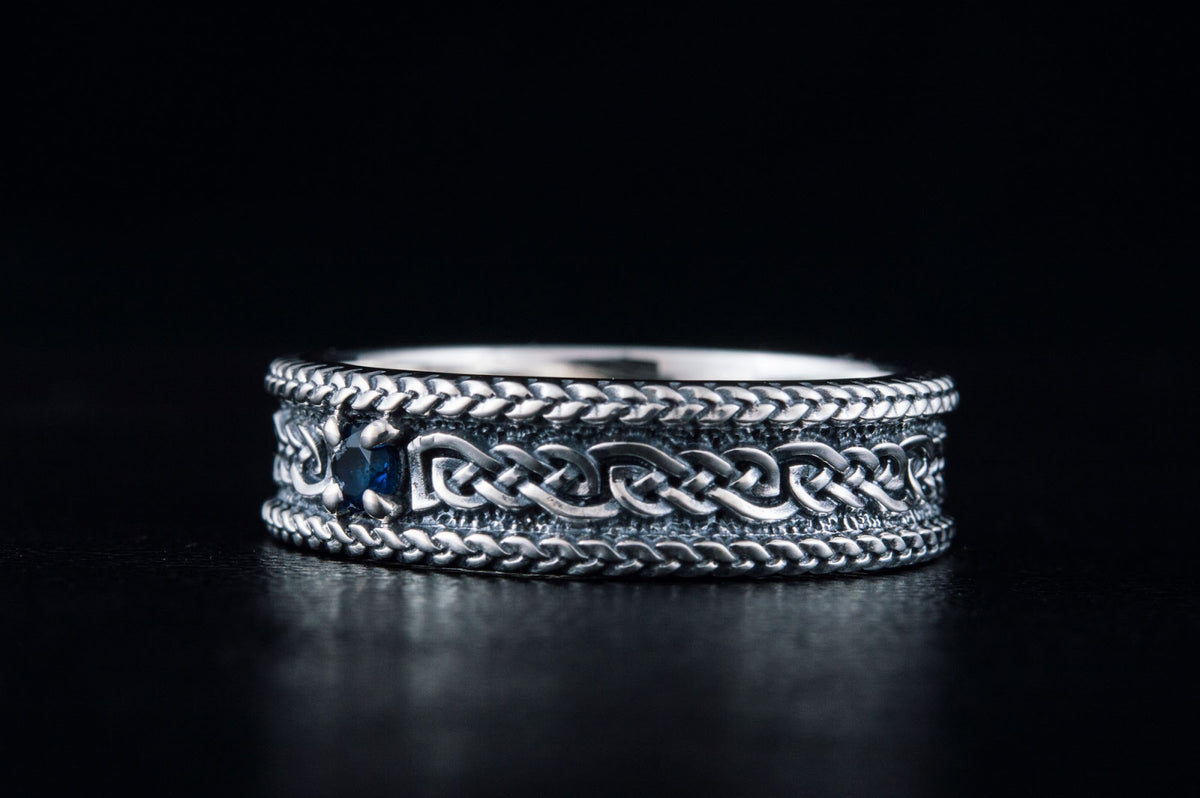 Bague Ornement sertie de pierres Ragnar — Argent 925