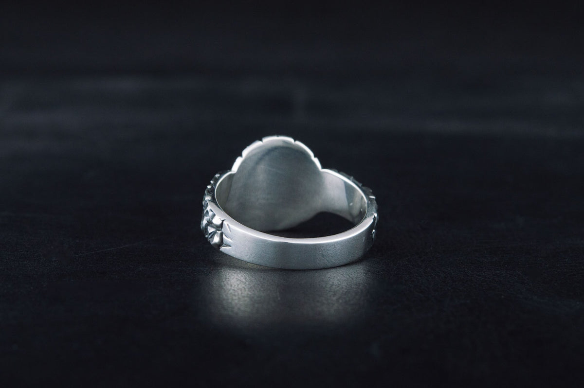 Bague Bouclier et Arbre — Argent 925
