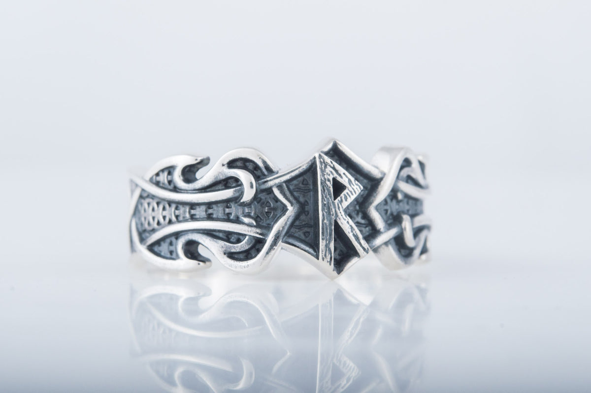 Bague Rune et Ornement Ivar — Argent 925