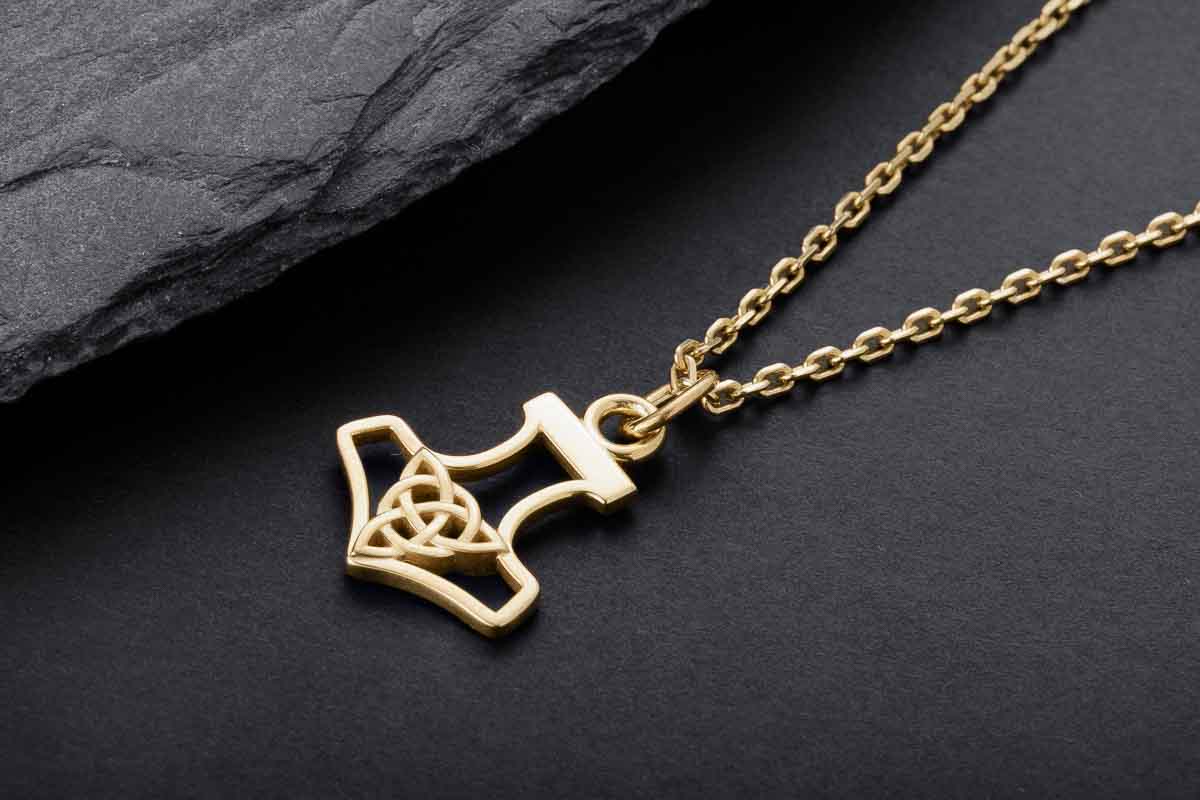 Pendentif Thor et Marteau Miniature — Argent 925