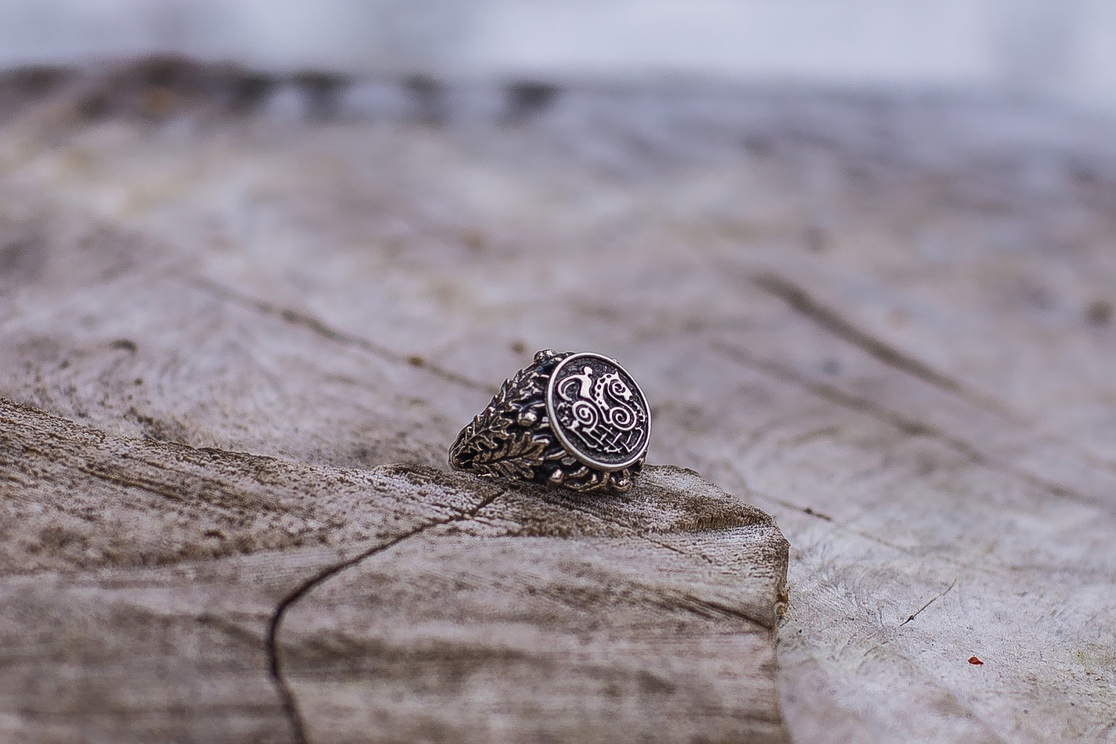 Bague Viking Chêne — Argent 925