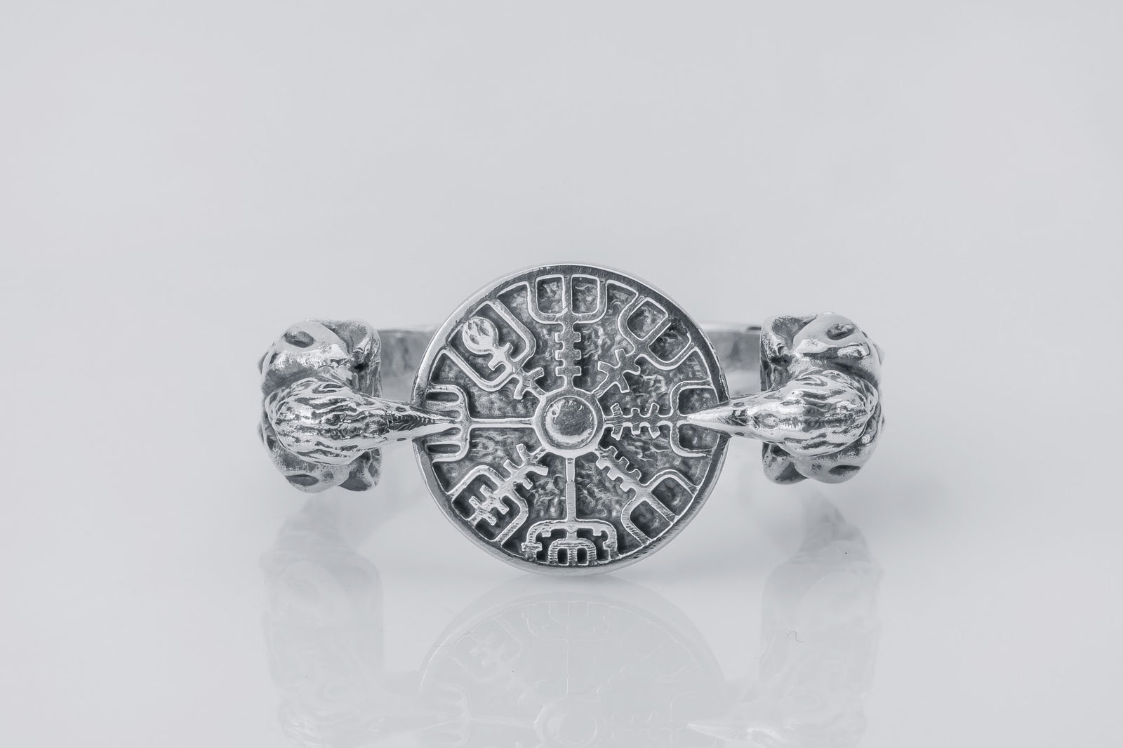 Bague Vegvisir et Hugin — Argent 925