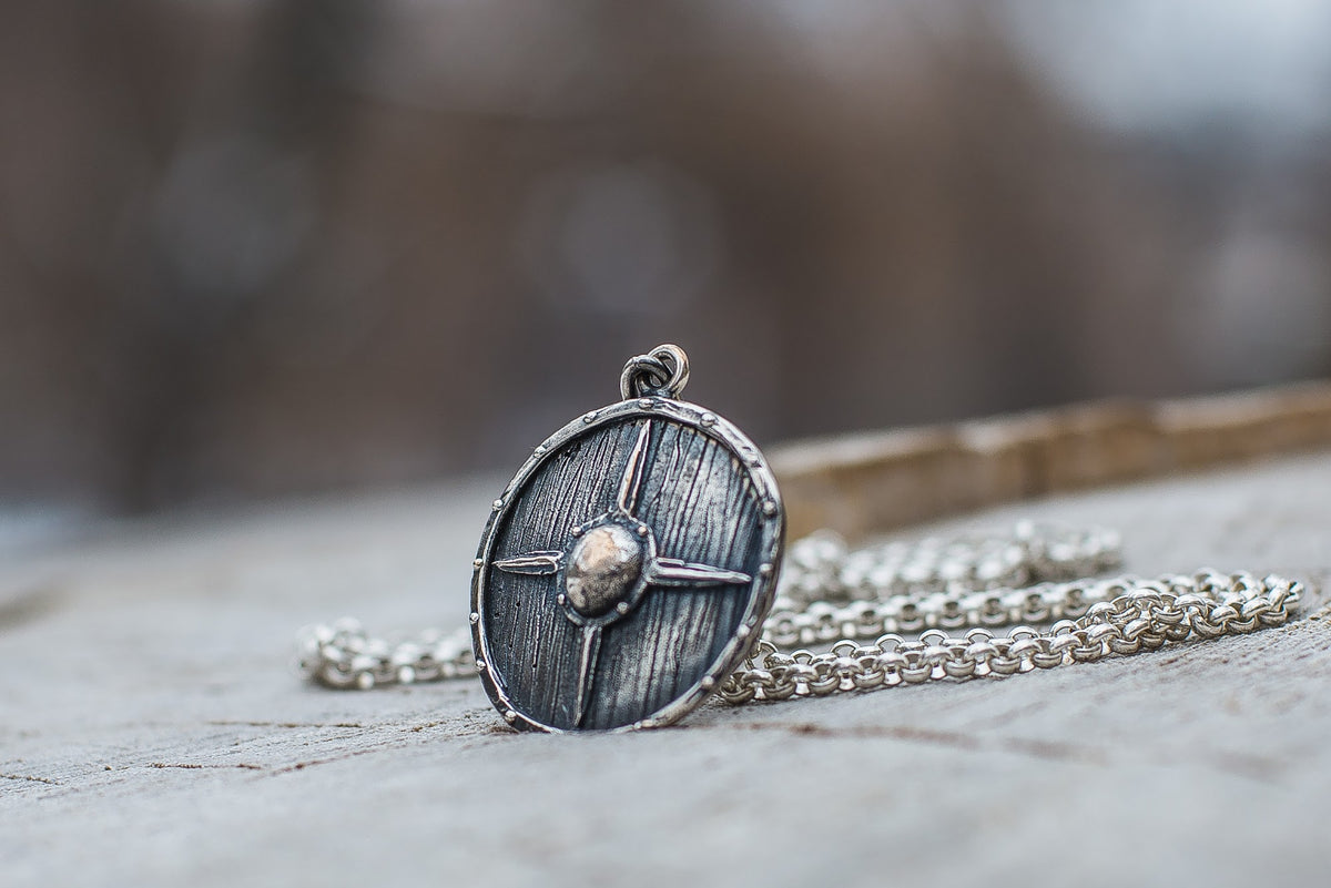 Pendentif Bouclier Sigurd — Argent 925