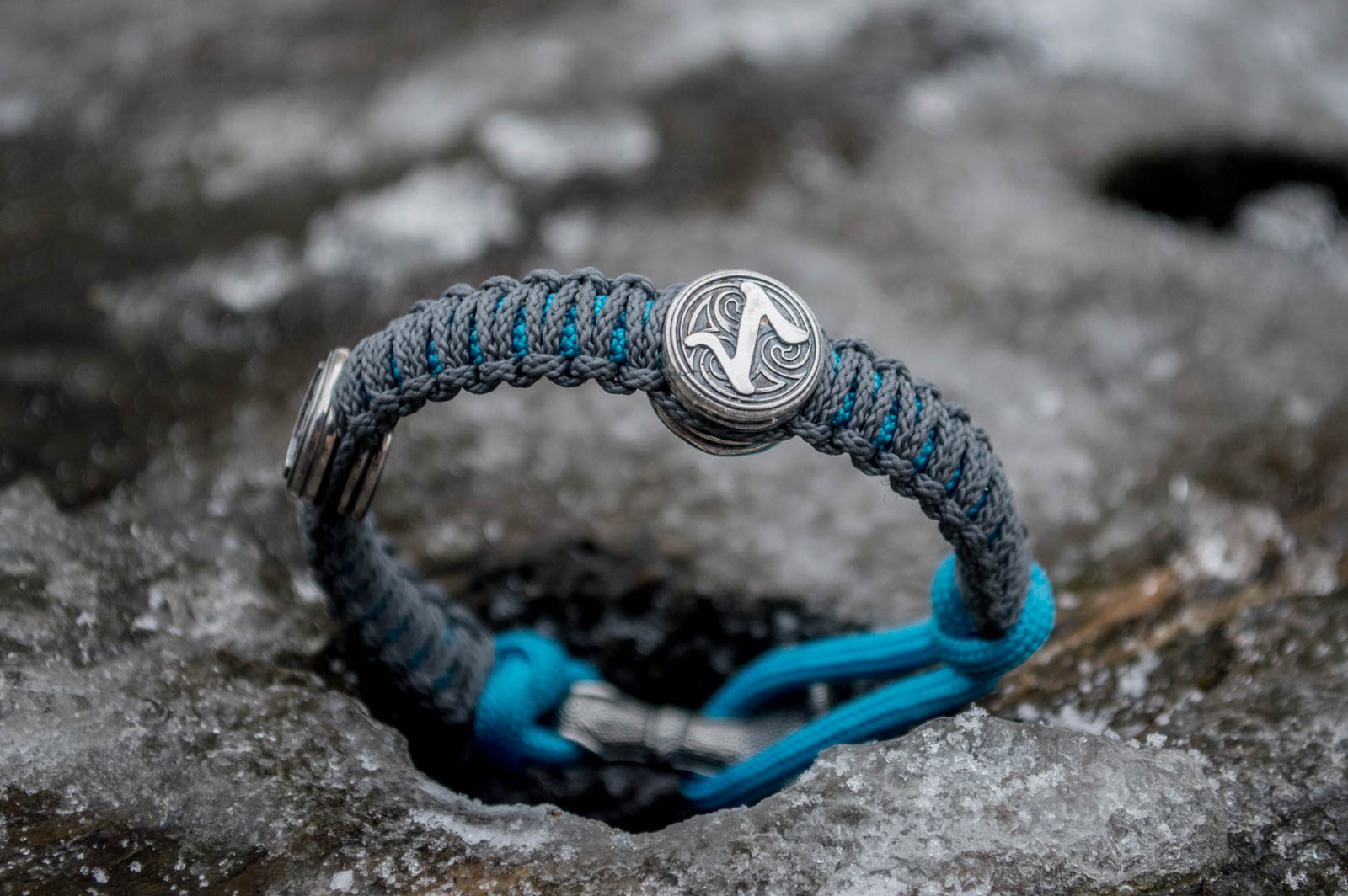 Bracelet Paracorde Marteau de Thor Harald — Argent 925