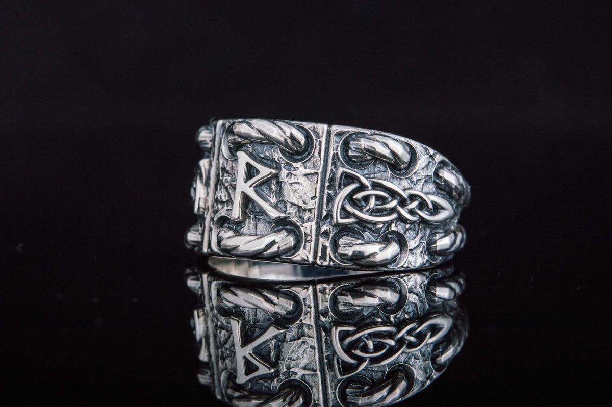 Bague Runique Ulf — Argent 925