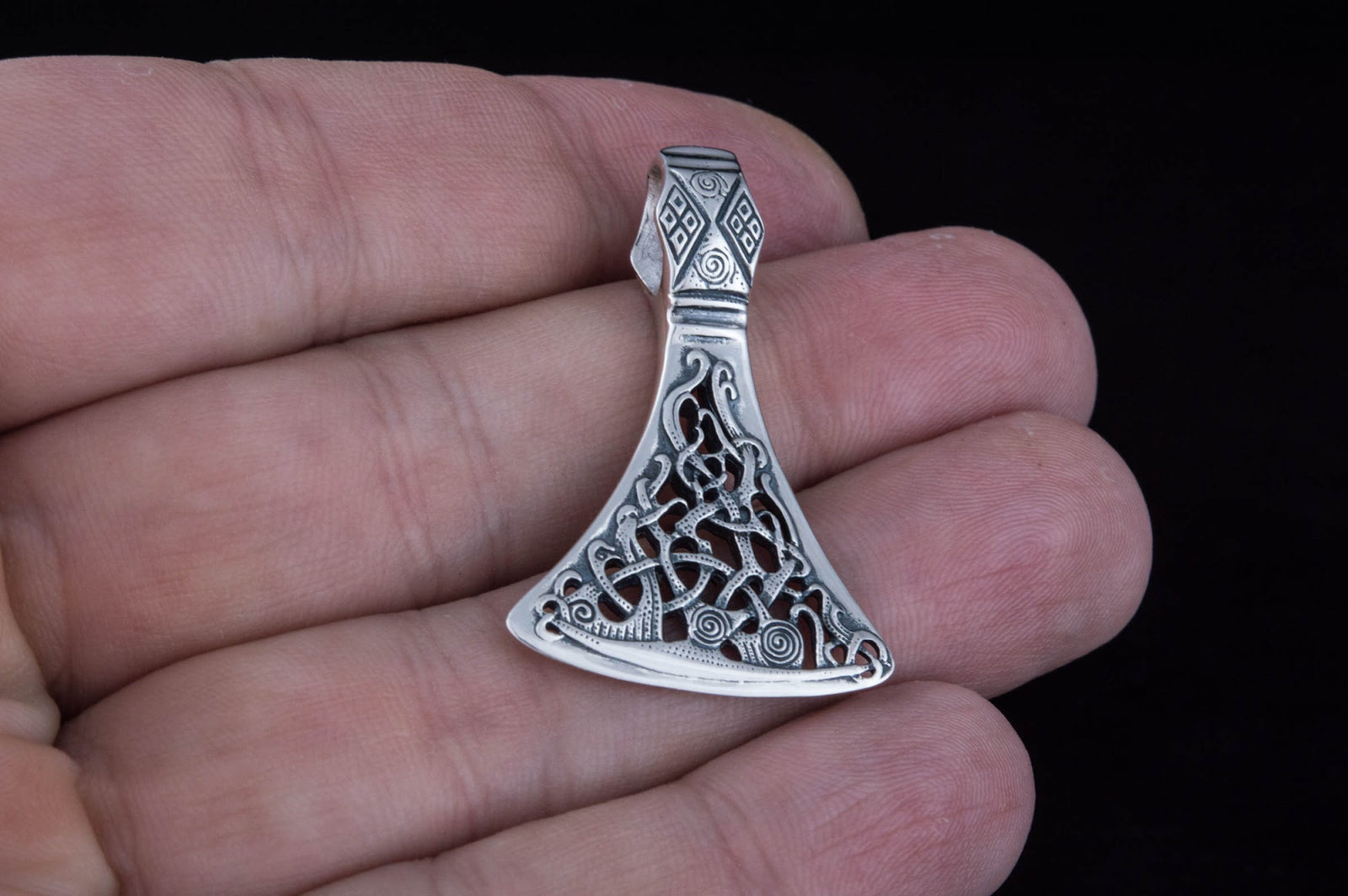Pendentif Hache et Style Mammen — Argent 925