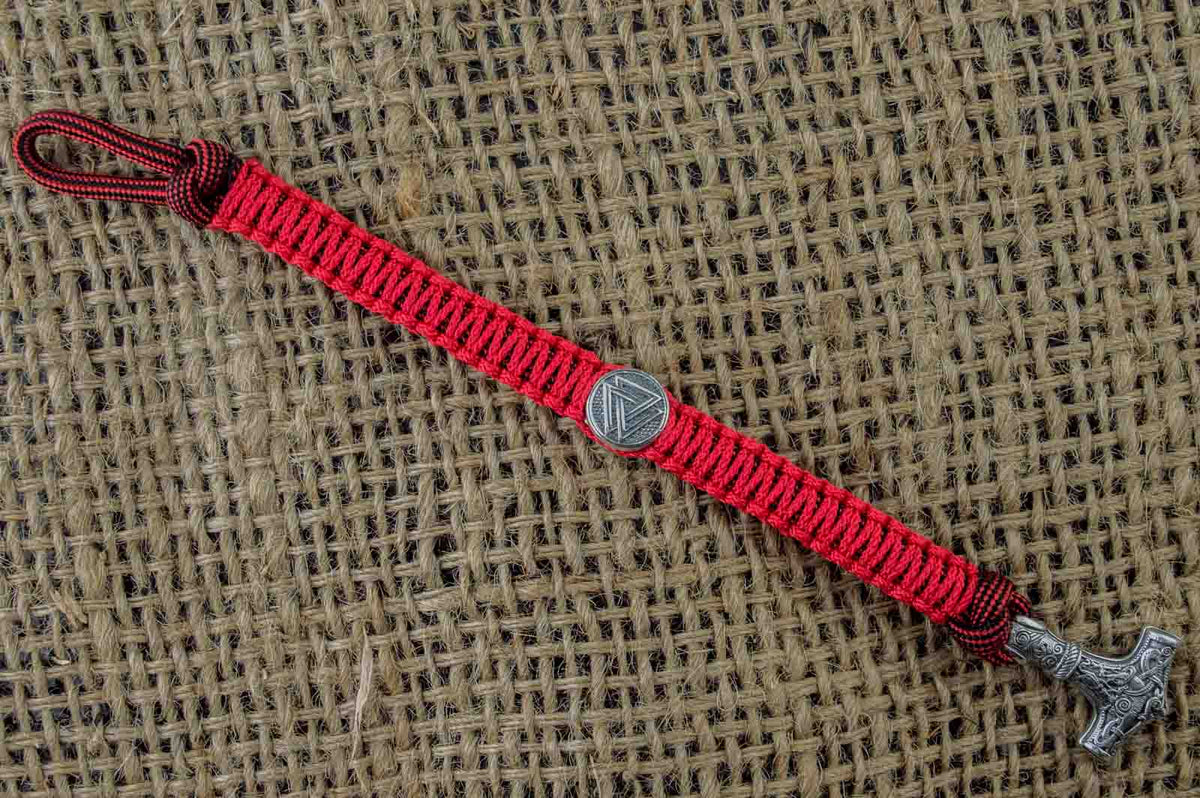 Bracelet Paracorde Marteau de Thor Knut — Argent 925