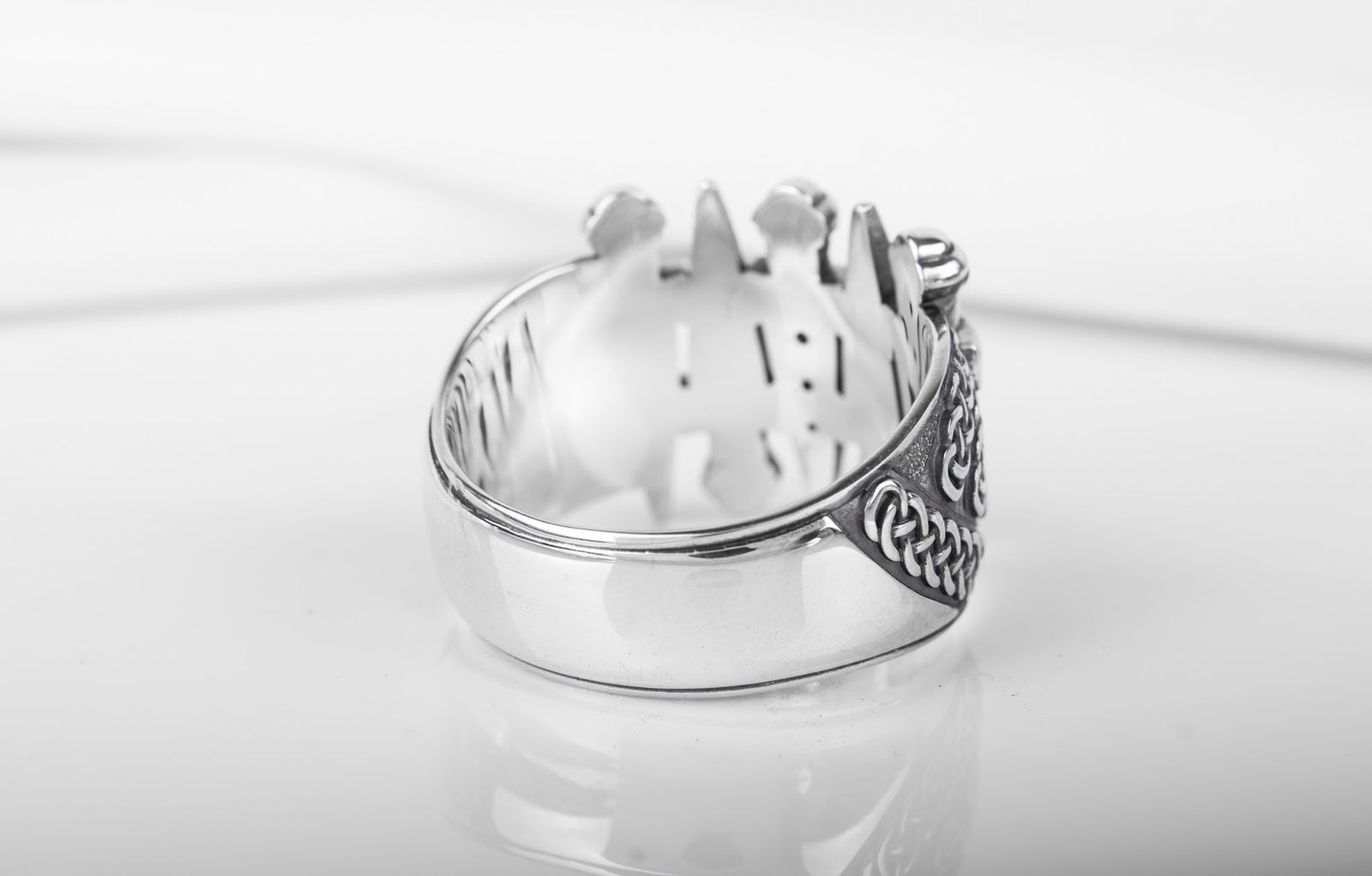 Bague Épée pierre transparente — Argent 925