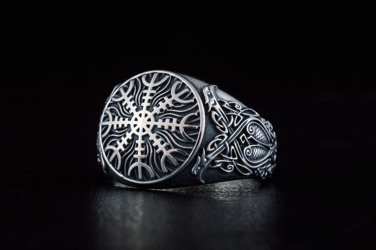 Bague Aegishjalmur et Ornement Ivar — Argent 925