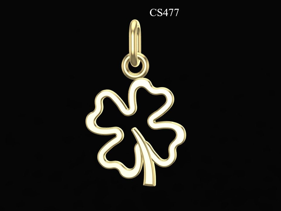 Pendentif Trèfle à Quatre Feuilles Miniature — Argent 925