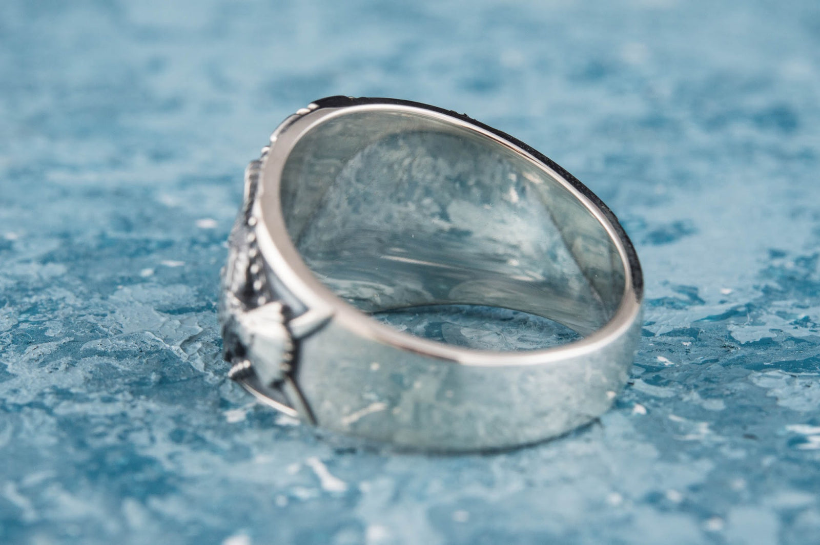 Bague Aegishjalmur et Corbeau — Argent 925