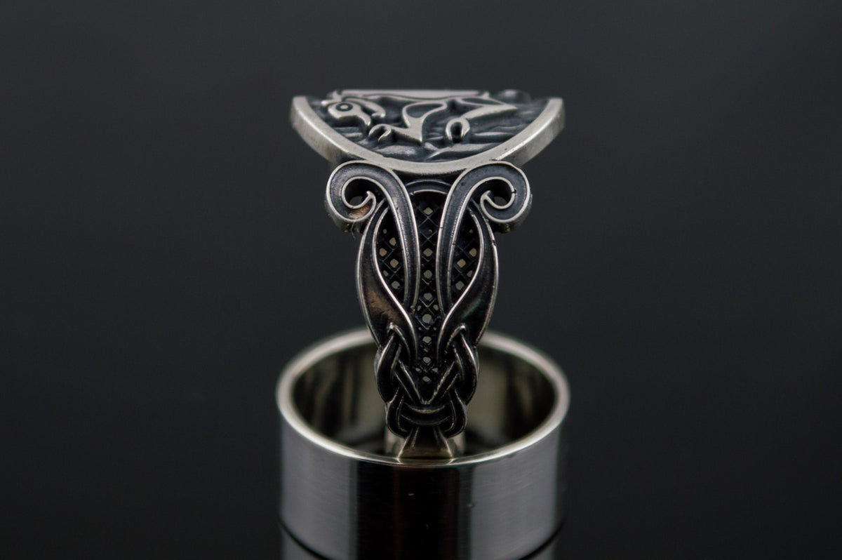 Bague Chevalière Viking Einar — Argent 925