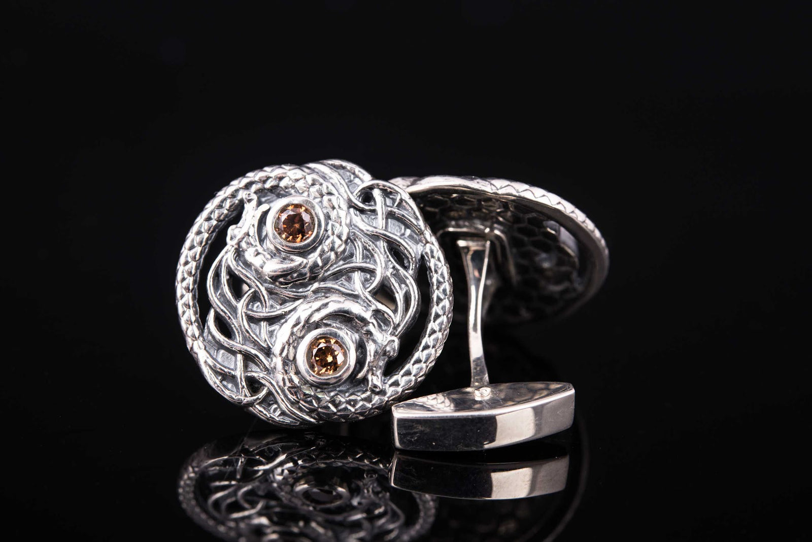 Boutons de manchette Viking Aslaug — Argent 925