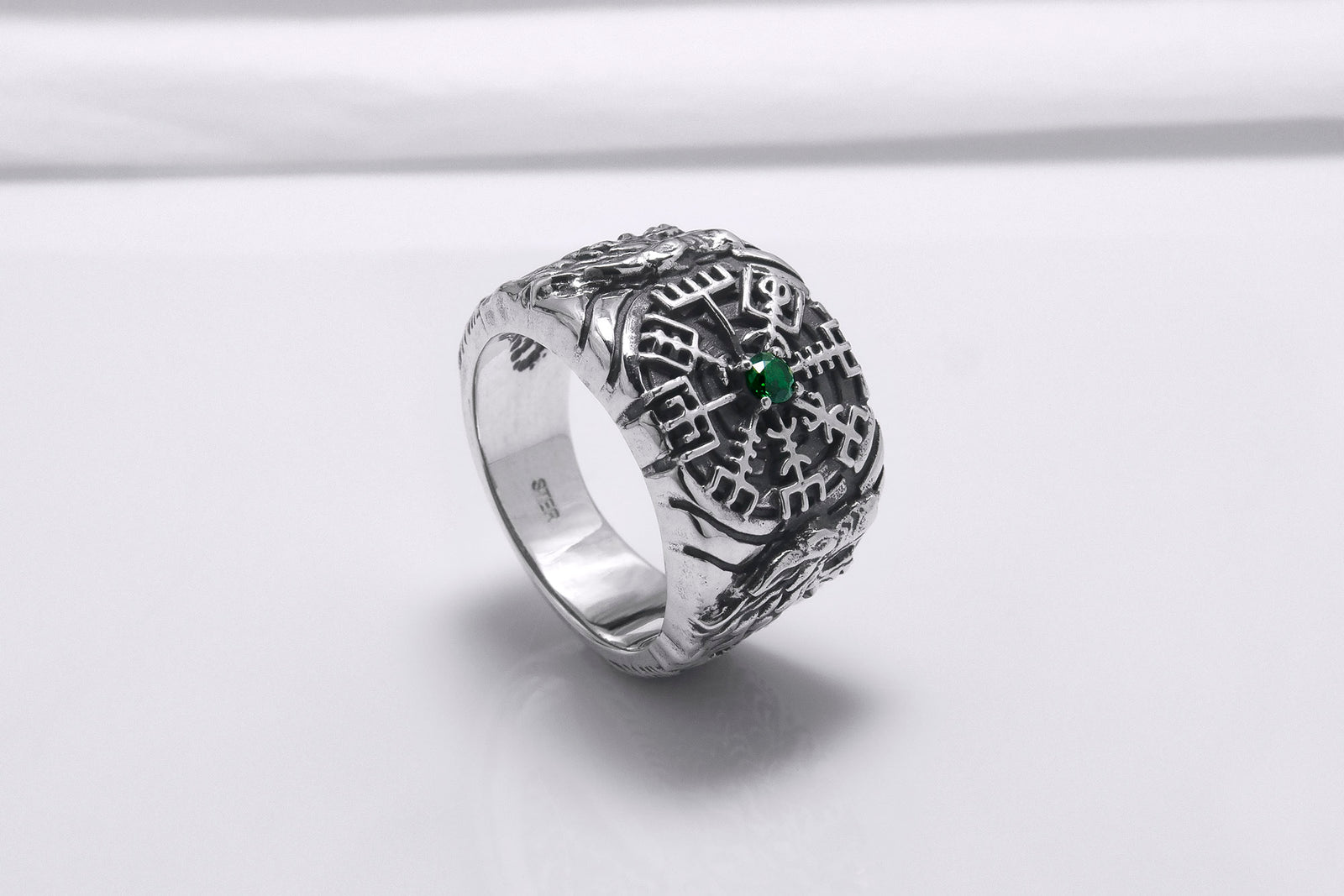 Bague Chevalière Viking Sigrun — Argent 925