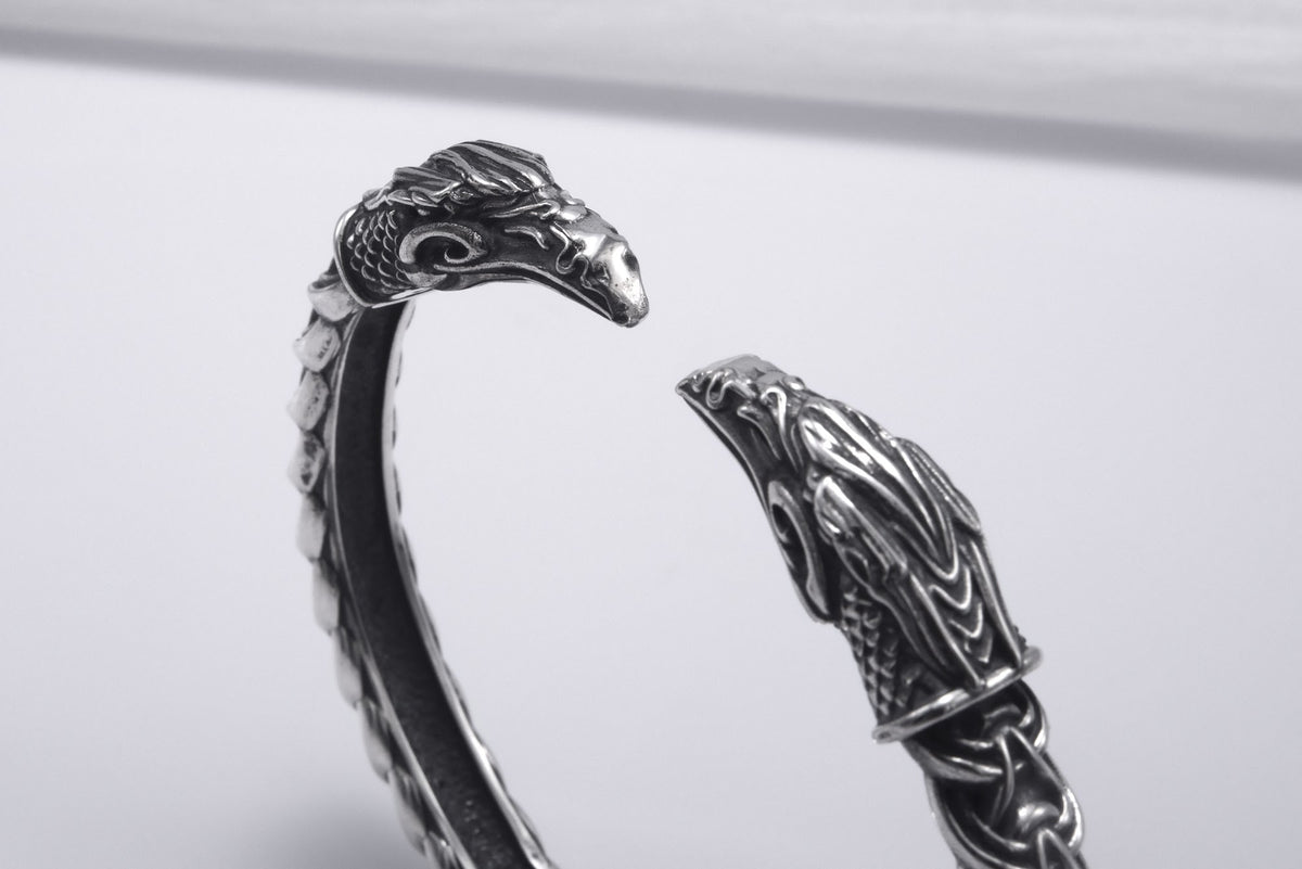 Bracelet Corbeaux et Ornement — Argent 925