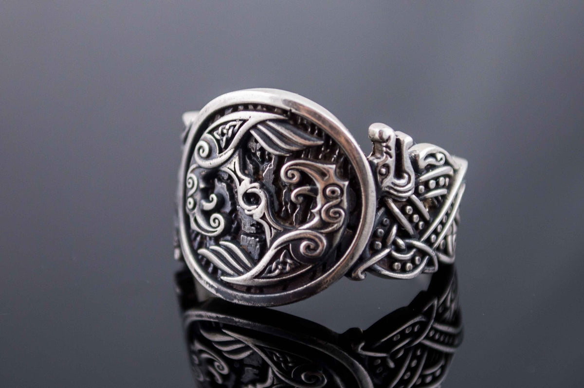 Bague Chevalière Viking Gunnar — Argent 925