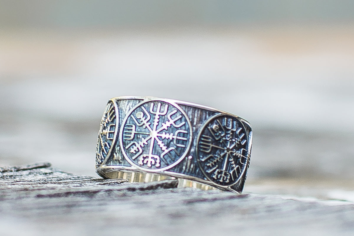 Bague Vegvisir et Boussole — Argent 925