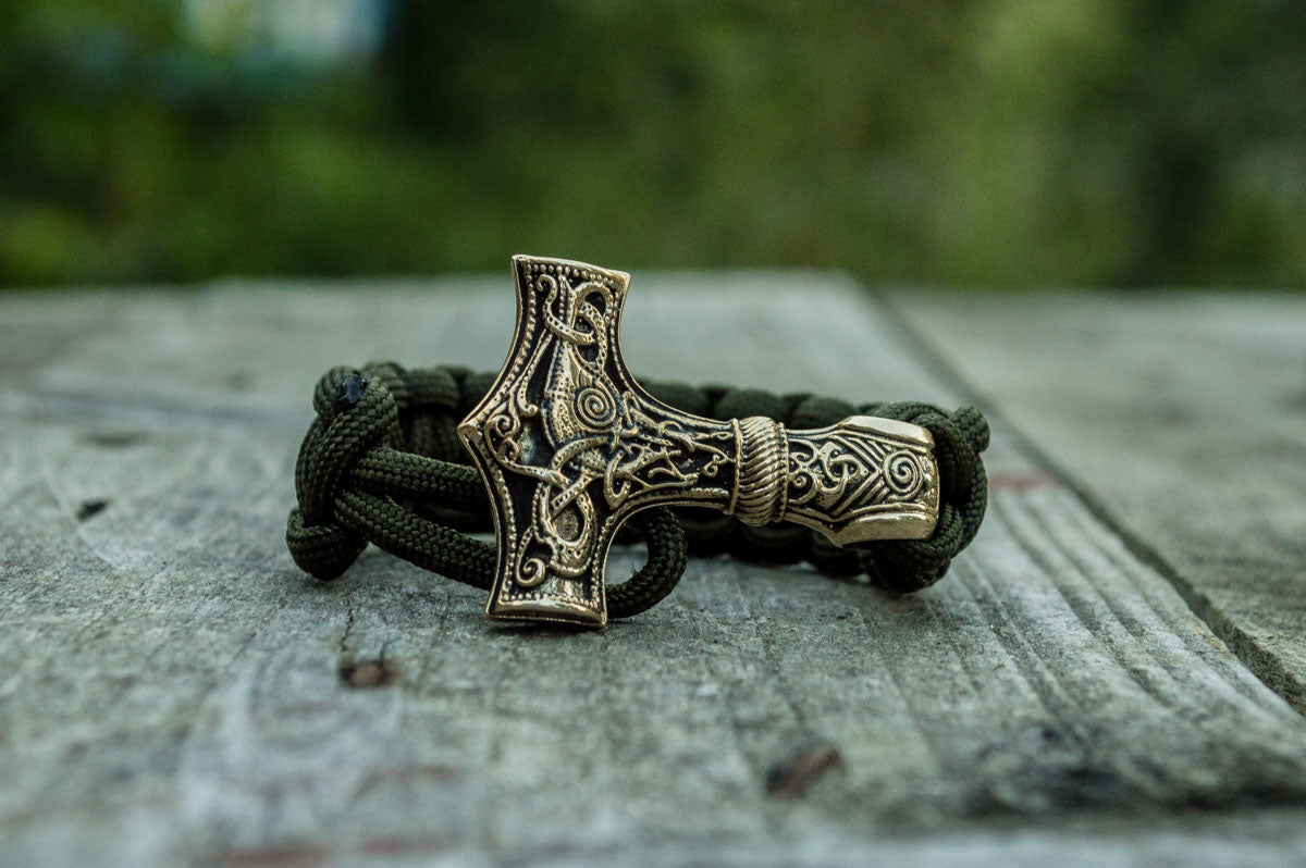 Bracelet Paracorde Marteau de Thor Bjorn — Bronze
