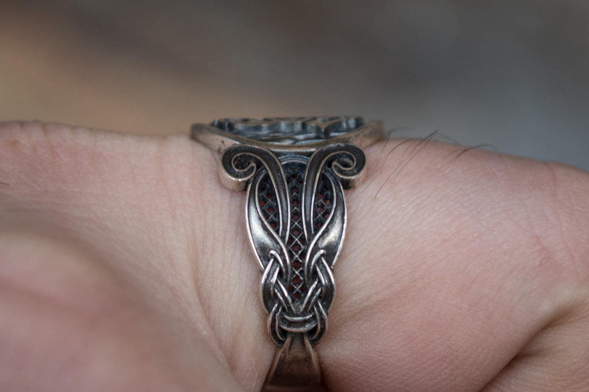 Bague Chevalière Viking Sigurd — Argent 925