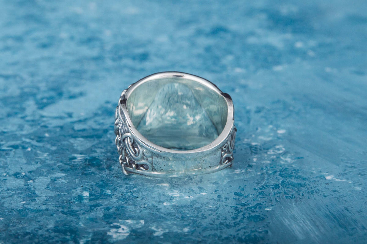 Bague Drakkar et Style Urnes — Argent 925