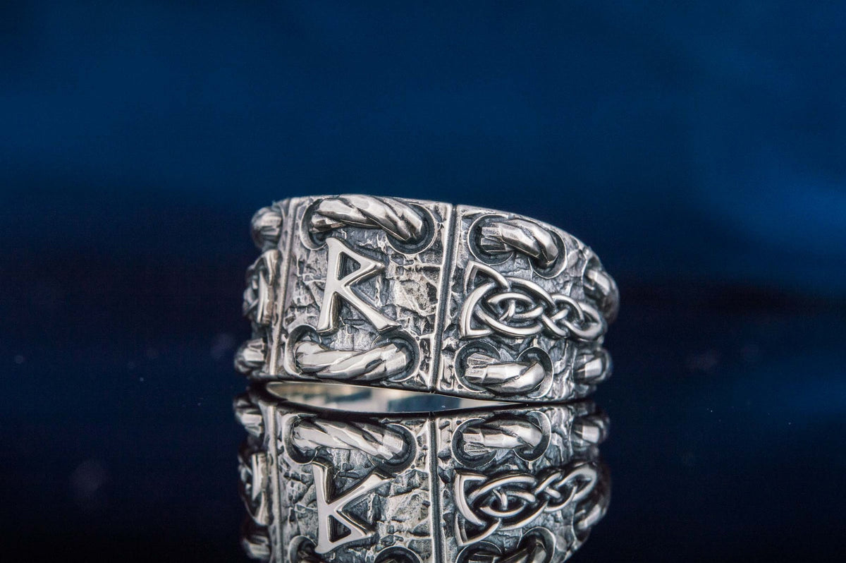 Bague Runique Ulf — Argent 925