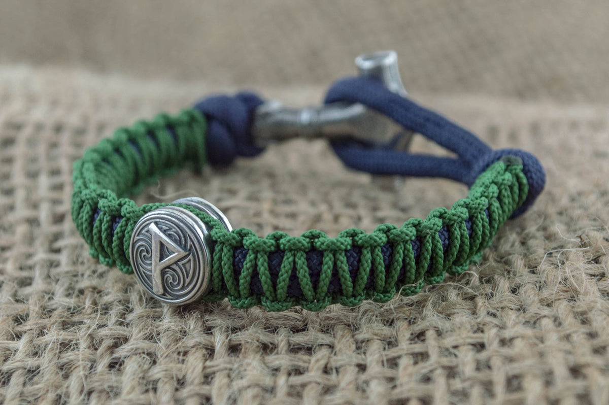 Bracelet Paracorde Marteau de Thor Rurik — Argent 925