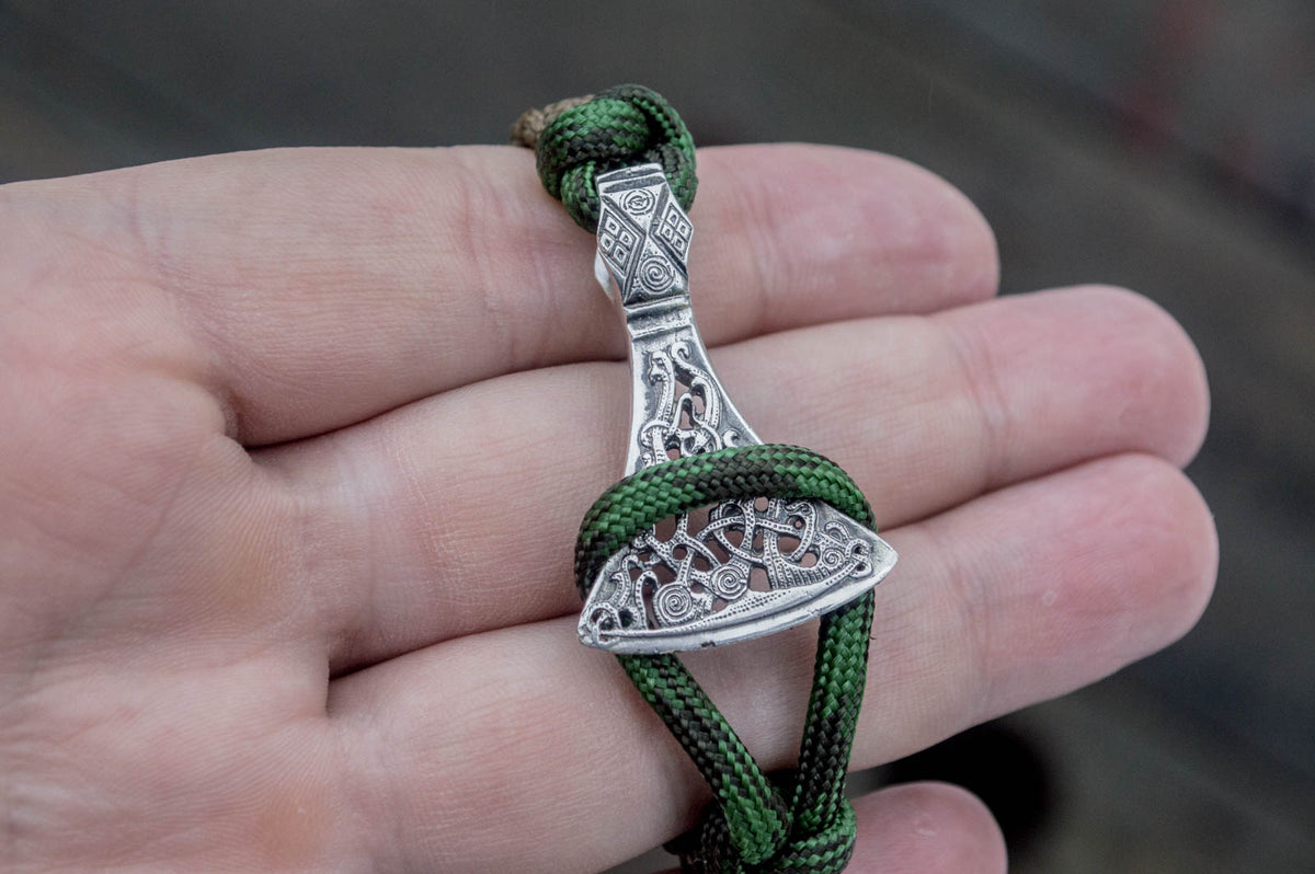 Bracelet Paracorde Médaillon Ulf — Argent 925