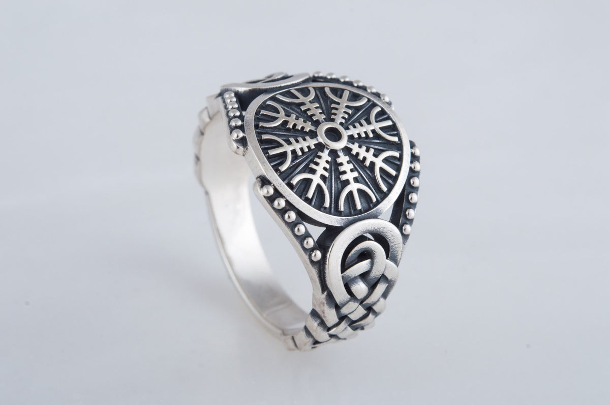 Bague Aegishjalmur et Ornement Bjorn — Argent 925