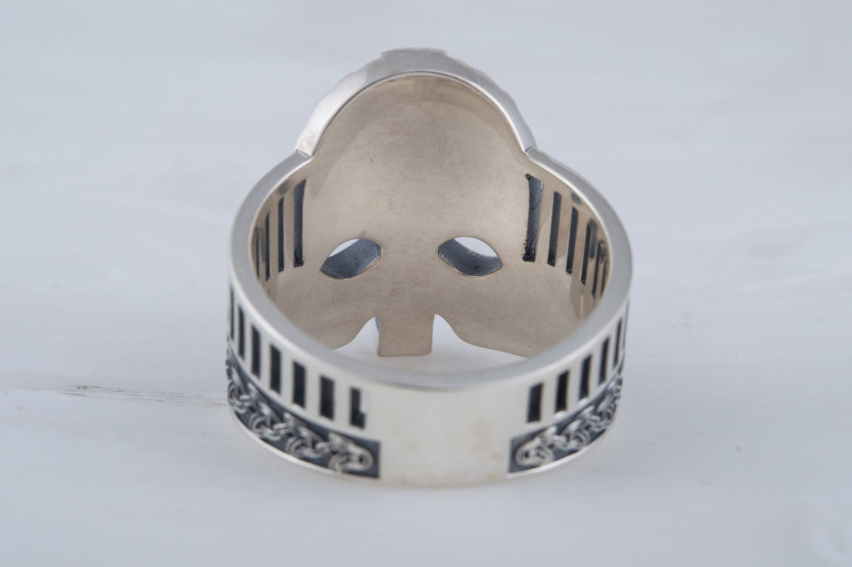 Bague Casque et Ornement — Argent 925