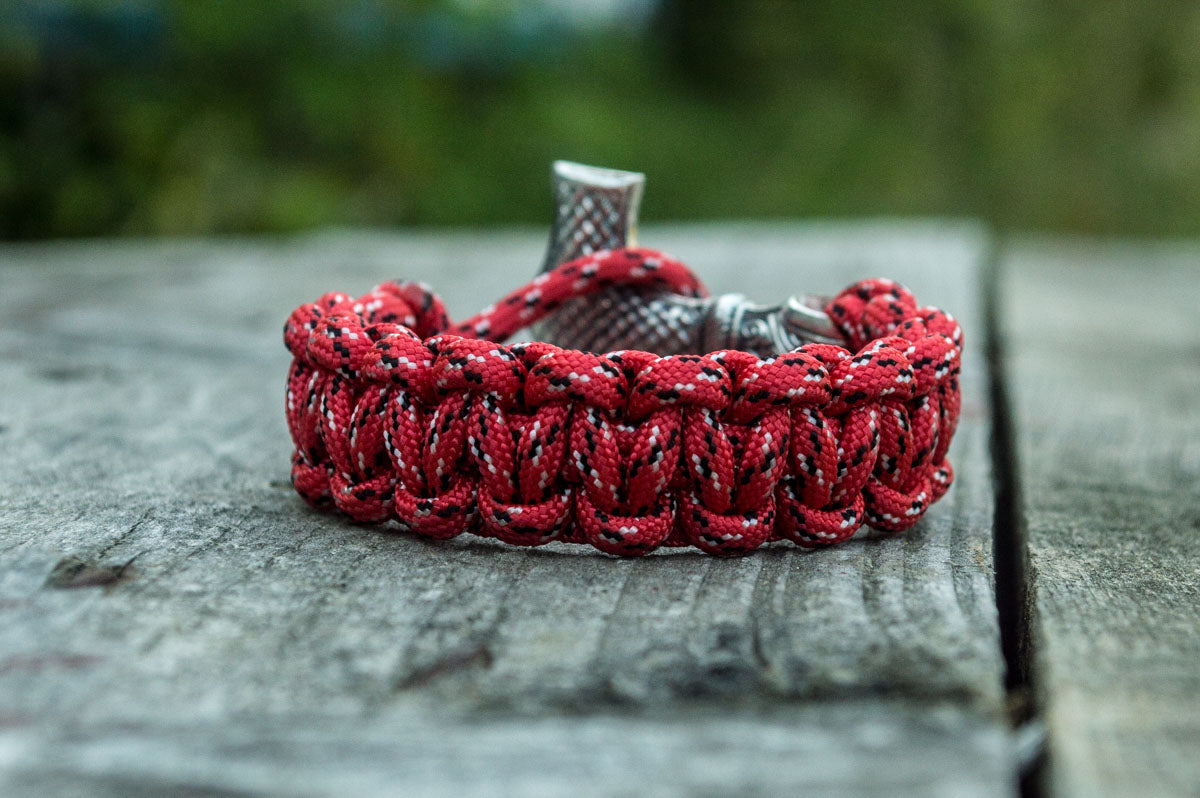 Bracelet Paracorde Marteau de Thor Halvar — Argent 925