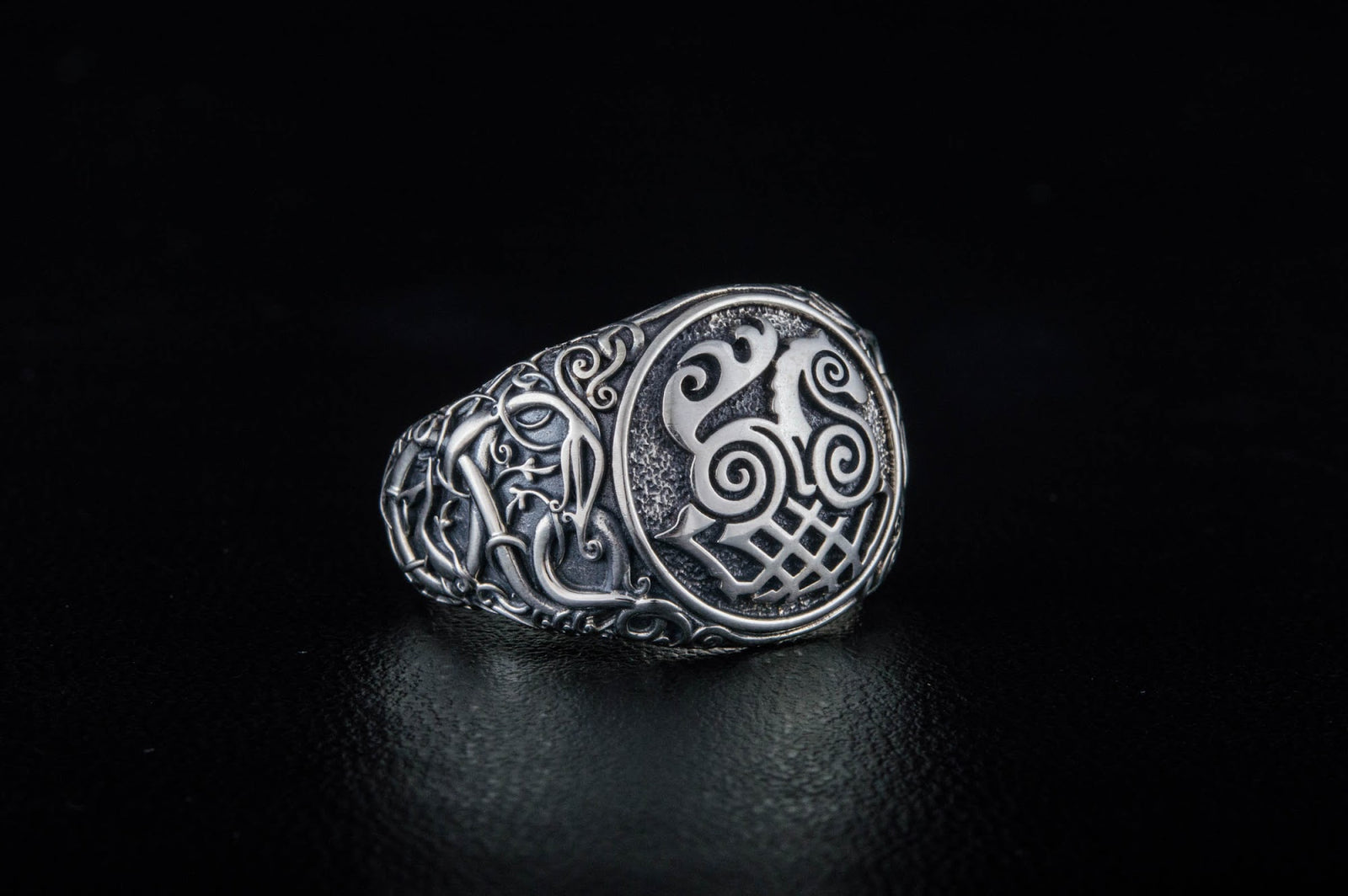 Bague Sleipnir et Style Urnes — Argent 925