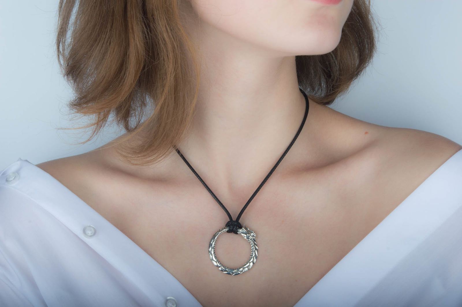 Pendentif Ouroboros Viking — Argent 925