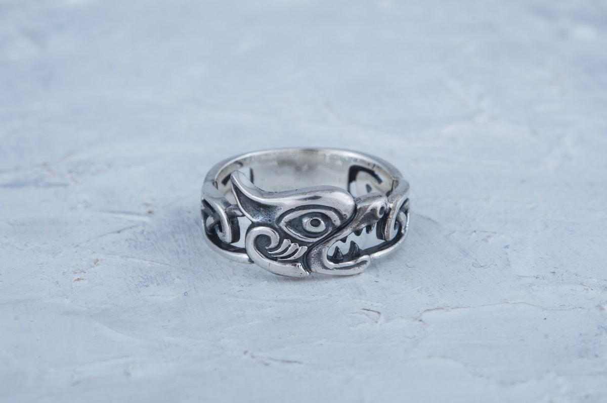 Bague Fenrir et Ornement — Argent 925
