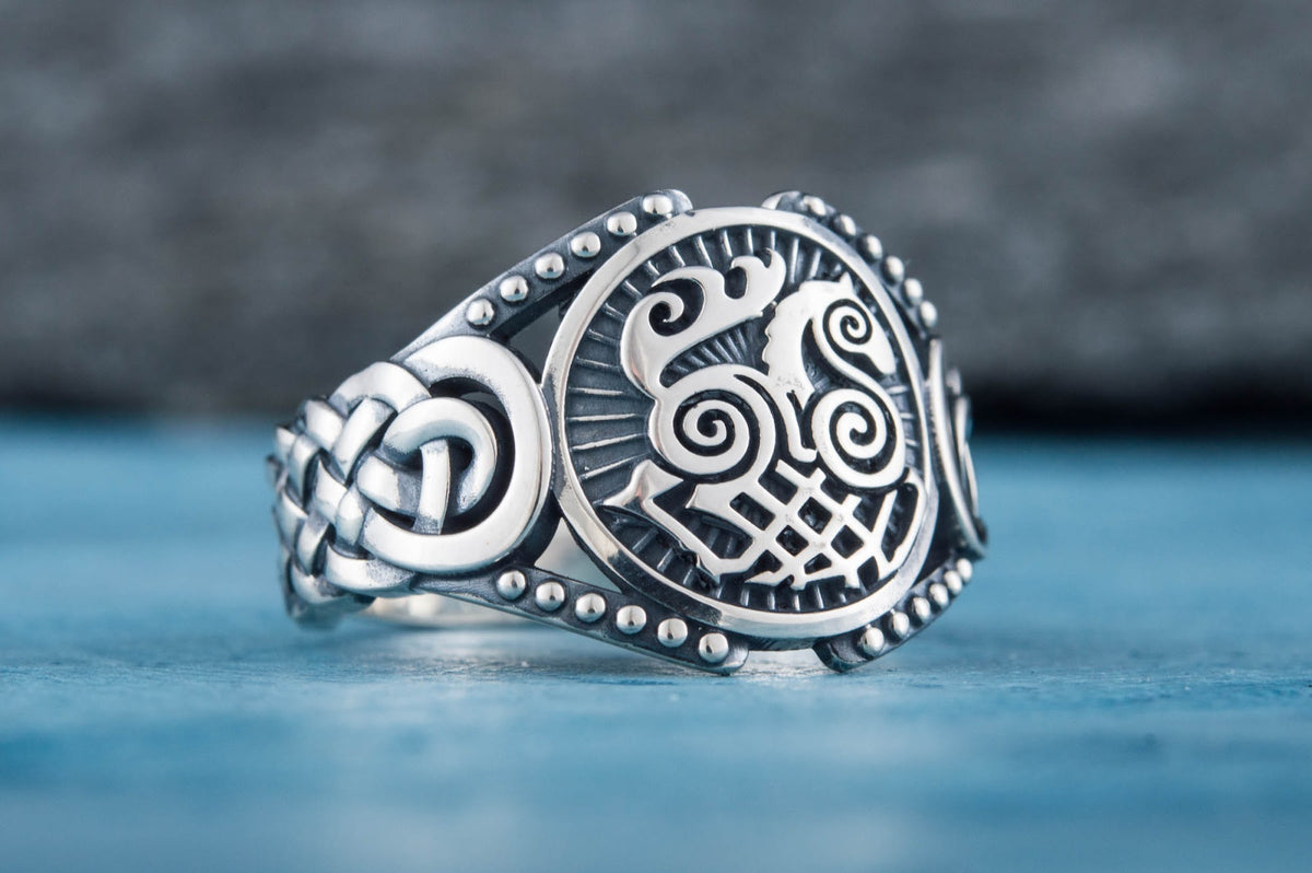 Bague Sleipnir et Ornement — Argent 925