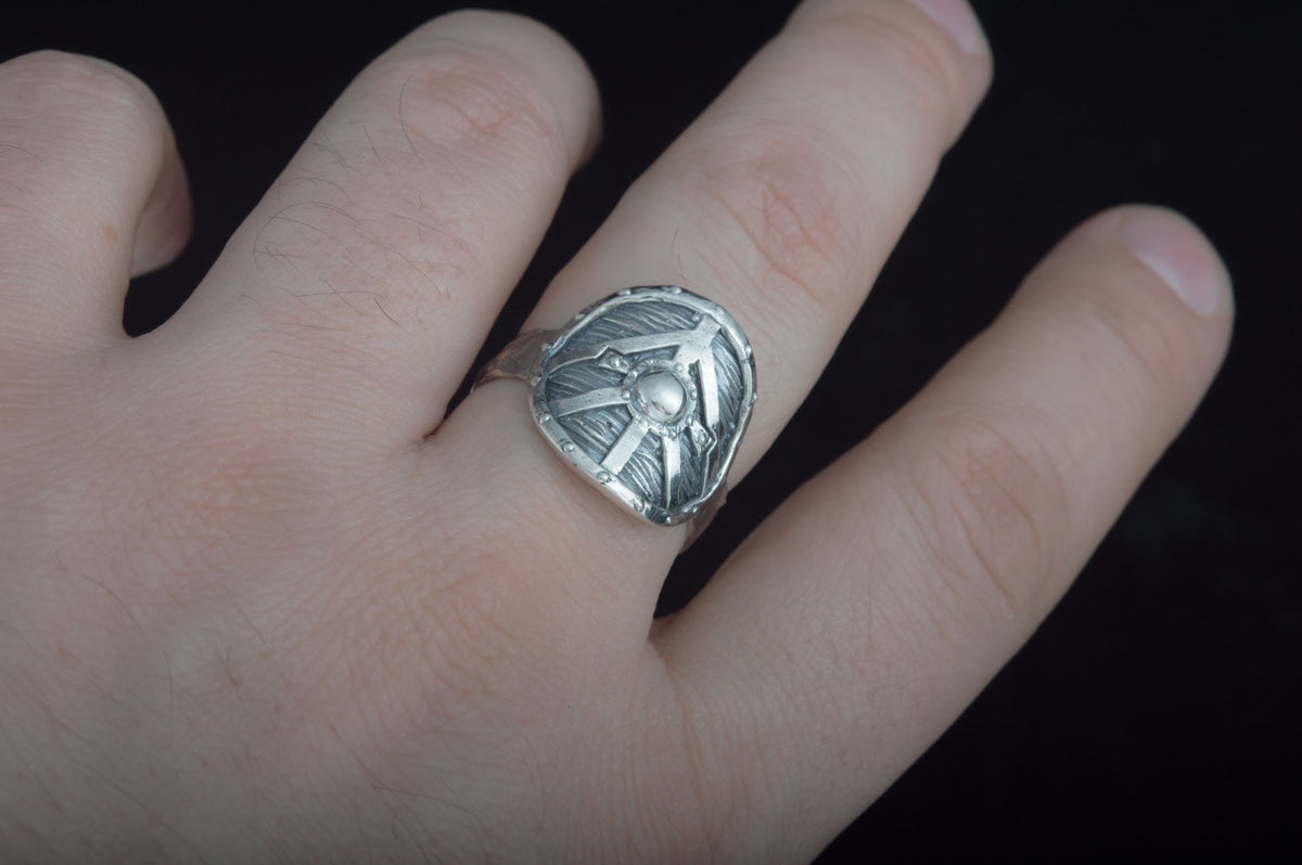 Bague Bouclier — Argent 925