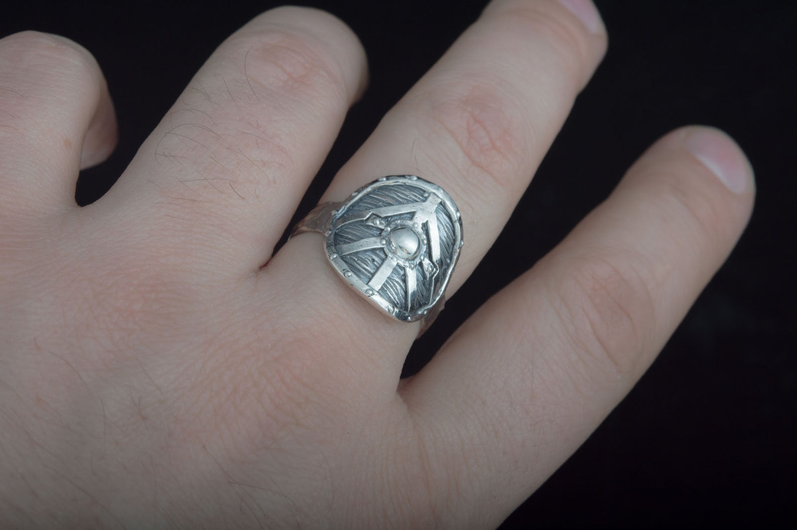 Bague Bouclier — Argent 925