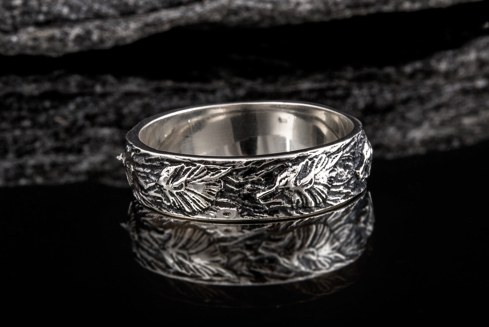 Bague Loup et Ornement — Argent 925