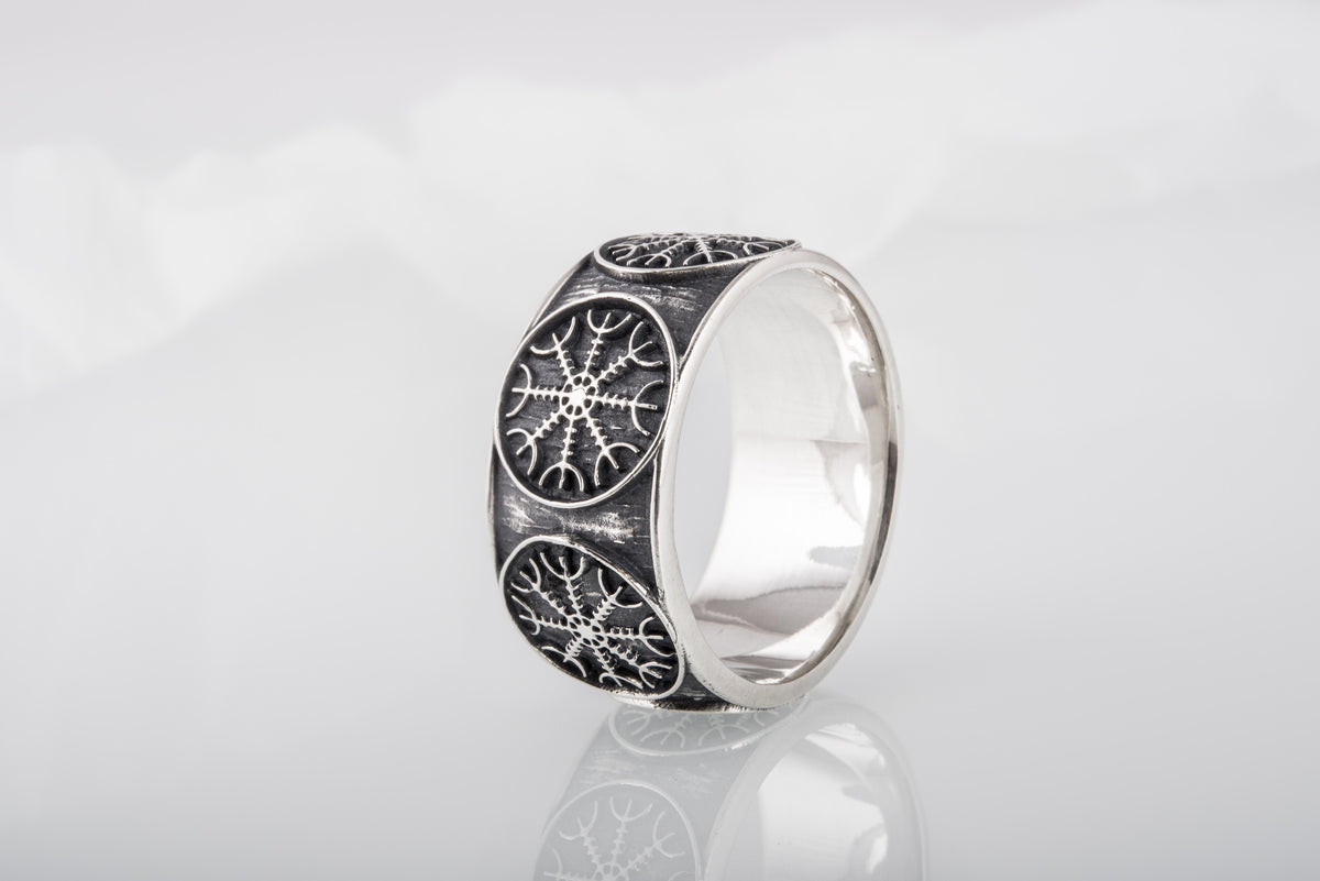 Bague Texturée Aegishjalmur — Argent 925