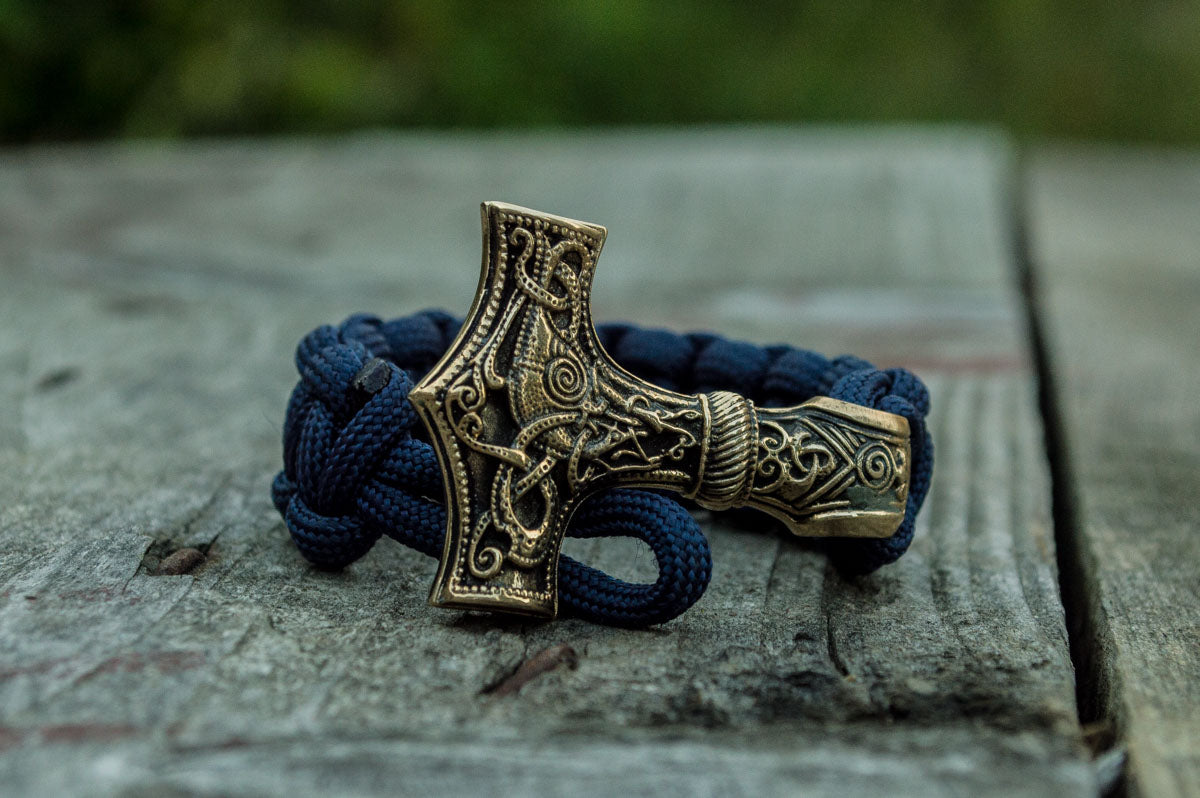 Bracelet Paracorde Marteau de Thor Sigurd — Bronze