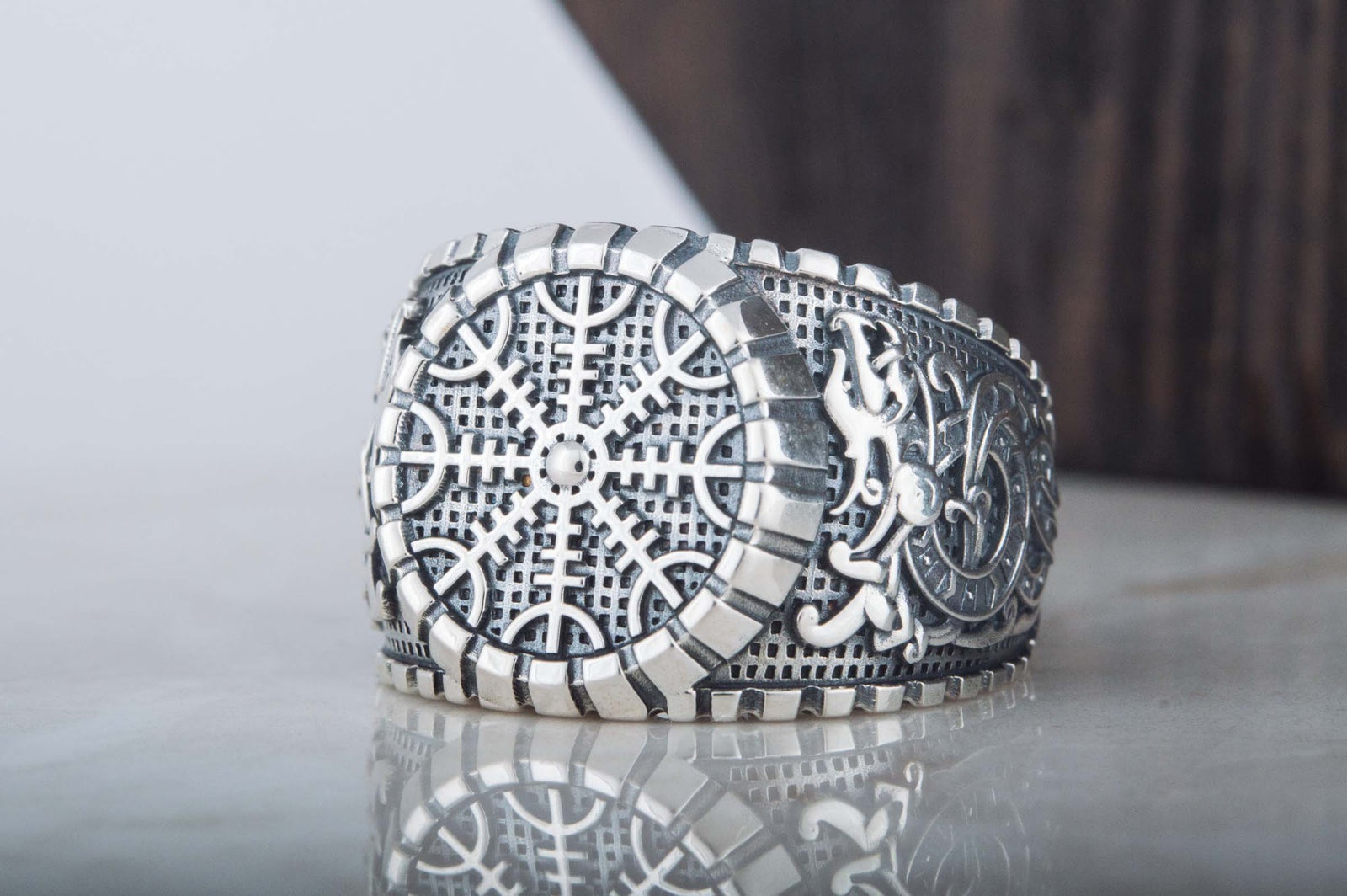 Bague Chevalière Viking Massive — Argent 925