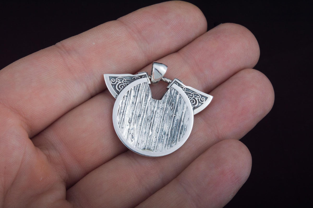 Pendentif Bouclier et Haches — Argent 925