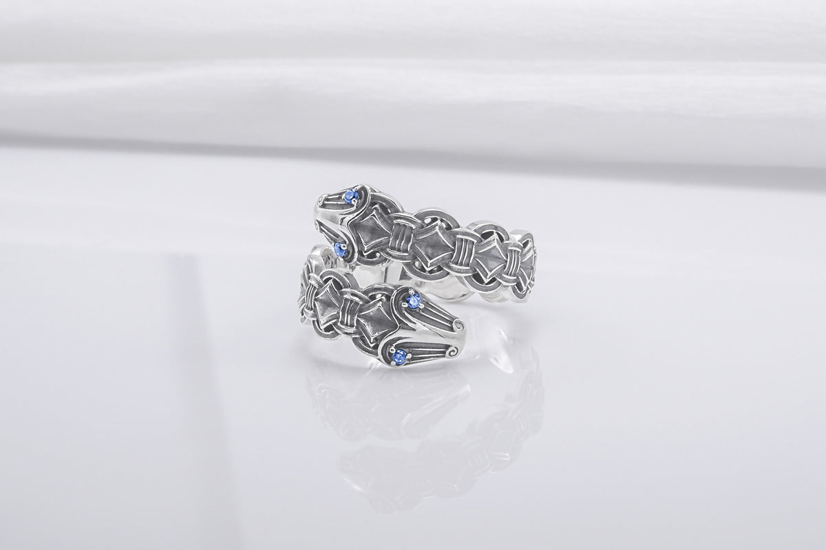 Bague Viking Serpent — Argent 925