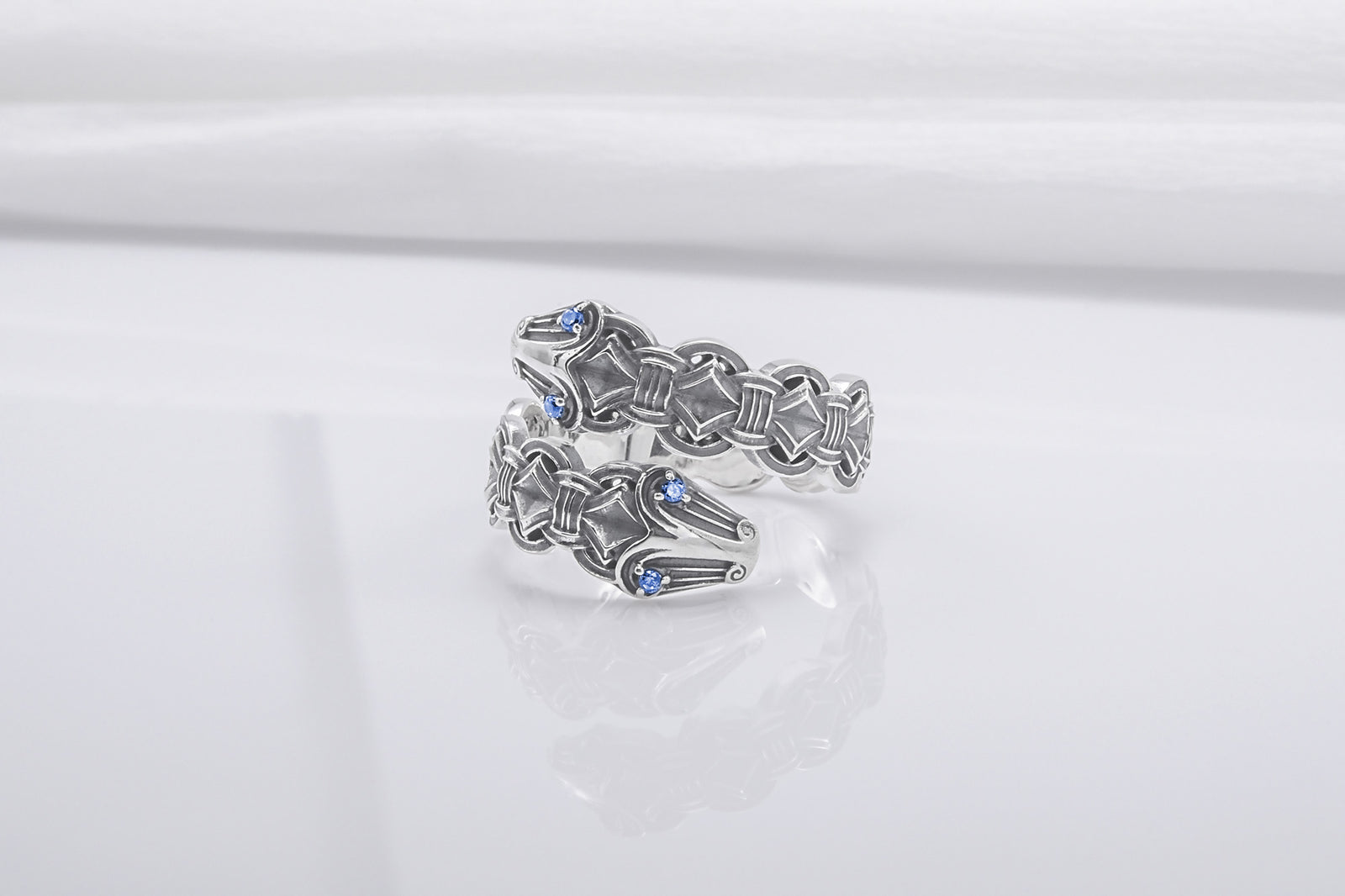 Bague Viking Serpent — Argent 925