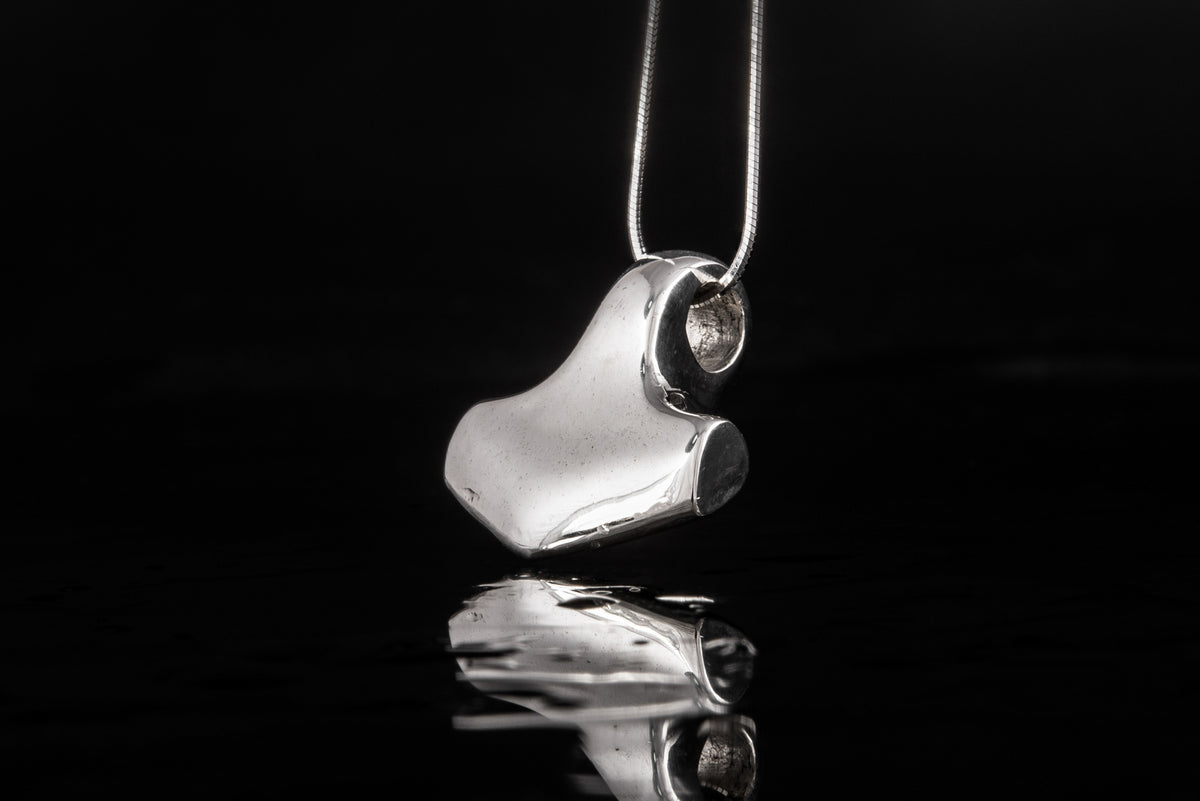 Pendentif Lisse Marteau de Thor et Mjölnir — Argent 925