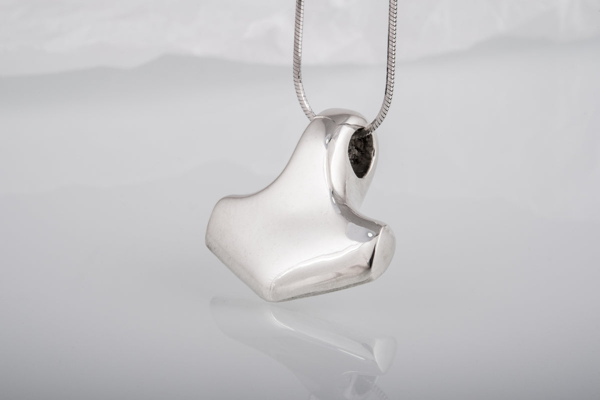 Pendentif Lisse Marteau de Thor et Mjölnir — Argent 925
