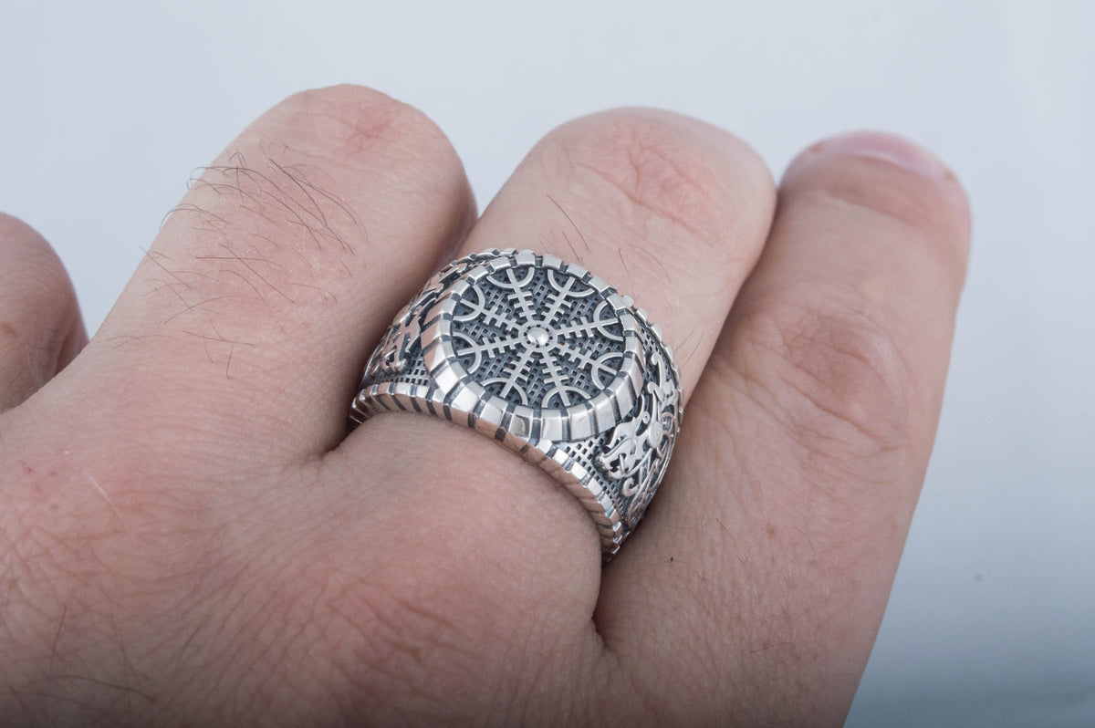 Bague Chevalière Viking Massive — Argent 925
