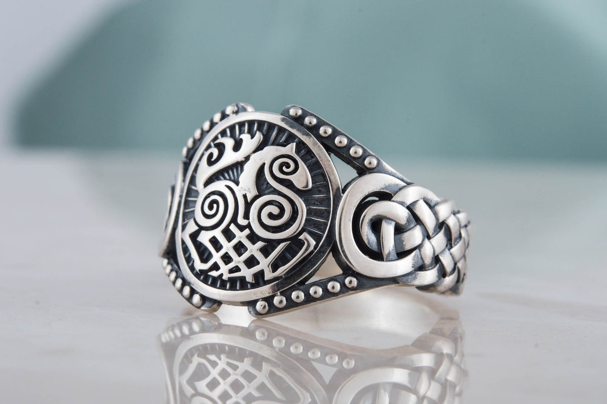 Bague Sleipnir et Ornement — Argent 925