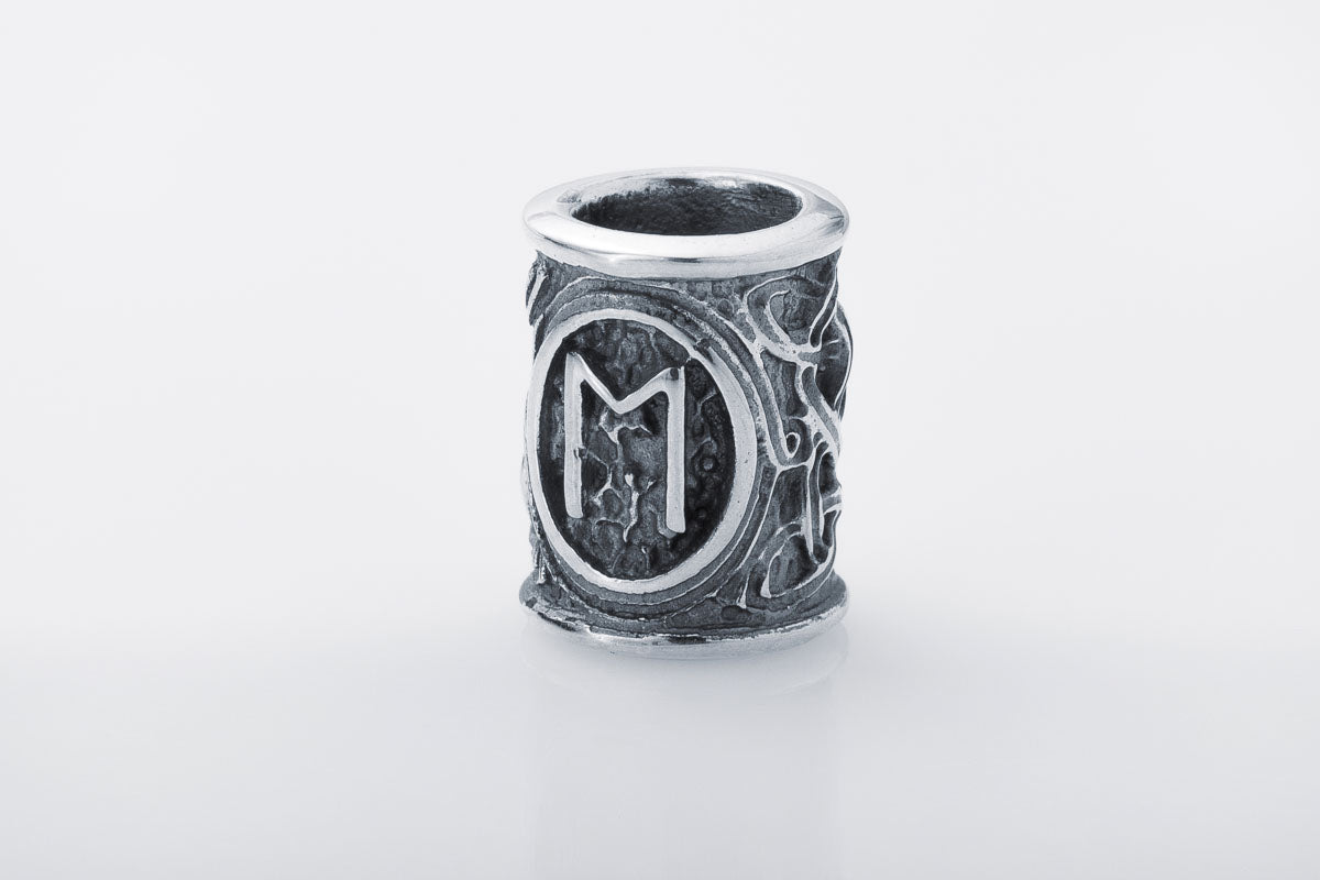 Perle de Barbe Rune Ehwaz — Argent 925