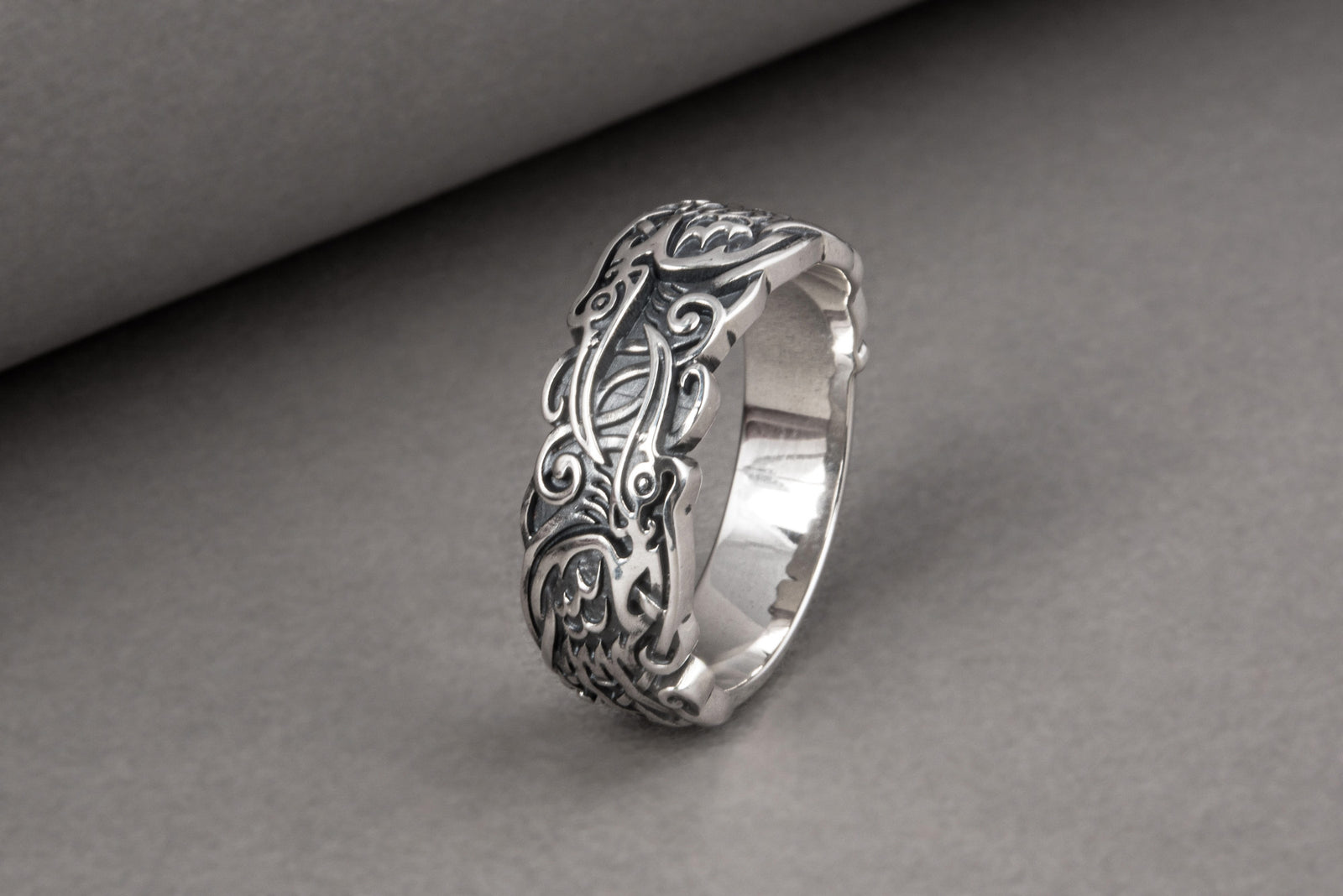 Bague Corbeaux et Ornement — Argent 925