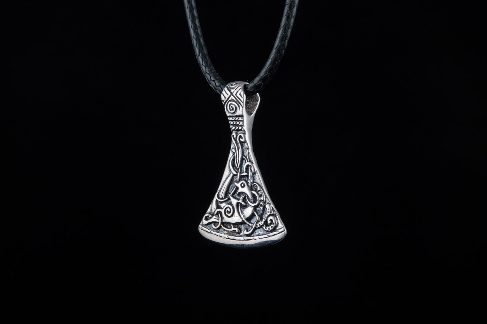 Pendentif Hache et Ornement Style Mammen — Argent 925